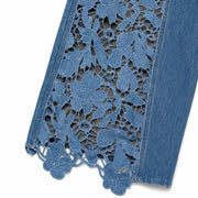 Floral Lace Wide Leg Jeans