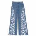 Floral Lace Wide Leg Jeans